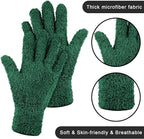 Patelai 3 Pairs Microfiber Plant Dusting Gloves Leaf Cleaning Gloves for Indoor Plants, Blinds, Furniture, House (Brown,Dark Green,Dark Red,Medium)