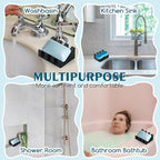 Silicone Soap Dish with Drain, Upgrade Double Suction Cups at The Bottom for Anti-Slip and Stability, Soap Dish Shower Waterfall Bar Soap Holder Tray with Drain Soap Holder (4, Black)