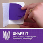StrongPatch® 4 in. x 4 in. Flexible Self-Adhesive Wall Repair Patch (3-Pack) – Versatile, Cut-to-Fit, Easy Application for Holes, Cracks, and Corners
