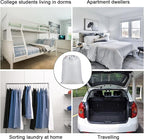 Polecasa Heavy Duty Laundry bag, 28 x36 inches Large Laundry Bag with 130gsm Tear Resistant Fabric and Handles, Durable Clothes Drawstring Bag for Laundry Hamper, College, Dorm, Travel, Silver