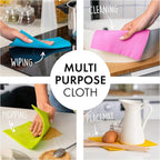 SUPERSCANDI 10 Pack Reusable Cleaning Cloths - 100% Biodegradable & Compostable | Washable Swedish Dishcloth - Food-Safe & Plastic-Free | Kitchen Cloth Suitable for Any Surface, Pink Green Blue