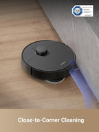 DREAME X40 Master Robot Vacuum Cleaner, 12,000Pa Suction, Auto Refilling & Draining, Smart Navigation, Mop Self-Cleaning, Pet-Friendly, 11 inch Compact Base, Alexa/Siri/Google Home Compatible