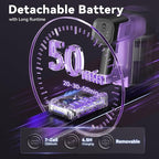 DEVOAC S10 Cordless Vacuum Cleaner, 45Kpa 50mins Lightweight Stick Vacuum with Powerful Suction for Home, Rechargeable, Self-Standing, Handheld Vacuum Cleaners for Hardwood Floors, Carpets Violet