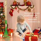 Kids Leaf Rake-Small Wooden Handle Leaf Rake with Metal Tines, 27inches /69cm Length, for Kids Enjoy Garden Cleaning Activities (Green)