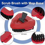 Scrub Brush with Mop Base for Ocedar Spin Mop 2 Tank System, Spin Mop Replacement Head for O Cedar Mop Replace Head, Scrub Brush Attachment for O Cedar Mop Scrubber Head, Scrub Head for Ocedar Mop