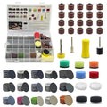 1 Inch 334 PCS Sanding Discs, 60 to 10000 Grit Silicon Carbide Hook and Loop Sandpaper for Wet Dry Sanding, with 1/8" & 1/4" Shank Backing Pads, Rotary Tool Accessories Kit