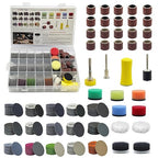 1 Inch 334 PCS Sanding Discs, 60 to 10000 Grit Silicon Carbide Hook and Loop Sandpaper for Wet Dry Sanding, with 1/8" & 1/4" Shank Backing Pads, Rotary Tool Accessories Kit