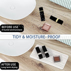 3PCS Water Absorbing Stone Tray, Fast Drying Stone Sink Tray, Stones Soap Trays, Water Absorbent Diatomite Trays, Diatomite Coasters for Kitchen Sink Bathroom Counter, Hand Soap Dish & Holders