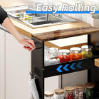 Slim Storage Cart 4 Tier with Handle,Metal Basket Bathroom Organizer Rolling cart with Wheels, Rolling Utility Cart Slide Out Organizer for Kitchen, Bathroom, Laundry