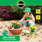 Red Toolbox Miracle-GRO 3 Piece Hand Garden Toolset for Kids Age 3+ with Hand Trowel, Hand Fork and a Hand Rake