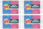 Scotch-Brite Multi-Purpose Kitchen Sponges, 16 Total (4 Packs of 4), Highly Absorbent Non-Scratch Dish Sponges, Plant-Based Fibers, Dishwasher-Safe, America’s #1 Sponge Brand