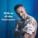 Suave Men Moisturizing Body & Face Wash, With Cedarwood and Mandarin Scent, No Parabens, No Phtahaltes, 18 Oz Pack of 6