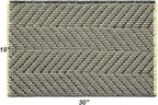 Bath Mats for Bathroom Non Slip,Waffle Luxury Bath Mat,Machine Washable Bath Mat for Shower,Ultra Soft Bathmat,Bluish Grey & Yellow,18"*30"