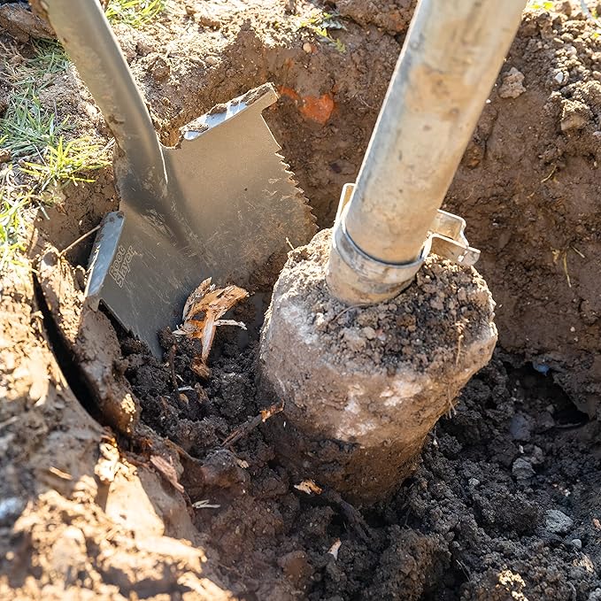 Radius Garden 23211 Root Slayer Round Head Shovel XL, Red