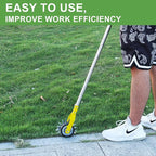 Wheel Rotary Edger Lawn Tool, Grass Edge Trimmer, Sidewalk Manual Lawn Edger, Strong 3 Sections Stainless Steel Handle with Cushion Grip, 58.3-Inch