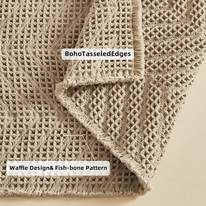 Bath Mats,Upgraded Waffle Super Absorbent Bath Mat,Bathroom Rugs Non Slip Washable, Quick Dry Shower Mats, Ultra Soft Bath Mats for Bath Floor,Brown,24"*36"