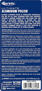 STAR BRITE Ultimate Aluminum Polish - Add a Deep Protective Shine, Remove Light Oxidation & Preserve Restored Finish - Marine Grade for Pontoons, Jon Boats & Canoes 16 OZ (087616)