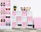 Simple Houseware 24 Pockets - Crystal Clear Over The Door Hanging Shoe Organizer, Pink (64'' x 19'')