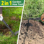 Garden Hoe 44 Inch Long Cultivator with Adjustable Long Handle - Heavy Duty Weeding & Soil Loosening Tool for Gardening, Lawn, and Yard Work