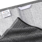 Homaxy Premium Kitchen Towels(18”x 28”, 6 Pack), Large Cotton Kitchen Hand Towels, Flat and Terry Dish Towels, 380 GSM Highly Absorbent Tea Towel Set with Hanging Loop, Black