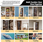 10 Tier Hanging Shoe Rack - Heavy Duty Behind The Door Hanging Shoe Rack, Sturdy Oxford Cloth, 20+ Pairs Over The Door Shoe Cabinet for Boots and Sneakers - Save 50% Closet Space! (Dark Curry)
