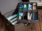 Covermates Keepsakes - Adjustable Zip-Top Storage Box - Configurable FlexGrid Compartments - Heavy Duty Polyester- Reinforced Handles - Stackable Design - Indoor Storage, Brown Heather