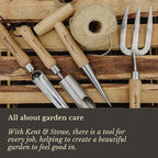 Kent & Stowe Stainless Steel Digging Spade, Traditionally-Styled Garden Spade with Extended Shank and Large Tred, All Year Round Garden Tools Made from Stainless Steel and Ash Wood
