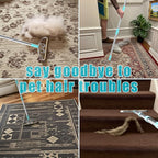 ULTRA+MAX+Pro LINTPLUS Pet Hair Remover Kit - 3-Size Carpet Rakes (S/M/L) w/Stainless Steel Handles - For Rugs, Carpets, Floors & Furniture - Stand-Up Design