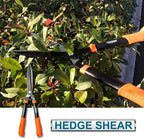 Coarbor 3 Piece Garden Tools Hedge Shear Trimmer Bypass Lopper Pruning Shears Ideal for Tree Branches Pruning Sharp Shrubs and Other Yard Work