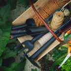Fiskars Eco Transplanter with Narrow Curved Spade, Depth Markings, Ergonomic Handle, UV Resistance, Ideal for Seedlings and Small Plants