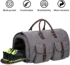 seyfocnia Convertible Travel Garment Bag,Carry on Garment Duffel Bag for Men Women - 2 in 1 Hanging Suitcase Suit Business Travel Bag
