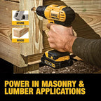 DEWALT 20V Max Cordless Drill Driver Set, 2 Speed, High Performance Motor, Includes 2 XR 1.3Ah Li-Ion Batteries, Charger and Contractor Bag (DCD771C2)