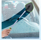 XINDELL Windshield Cleaner Tool – 360° Rotation Large Head Car Window Cleaning Kit with Extendable Handle, 5 Microfiber Velcro Stick Pads, Dry&Wet Use for Auto Glass, Trucks, SUVs, RVs, Home