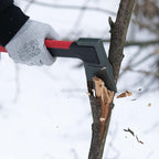 INTERTOOL Long Hatchet Camping Axe for Wood Chopping and Kindling - 18" Ax Tool for Splitting Firewood & Outdoor Survival, Gardening, Hiking with Shock Absorbing Anti-Slip Handle & Sheath - HT08-0292