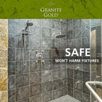 Granite Gold Shower Cleaner Spray for Quartz,Granite,Marble,Ceramic,and Other Stone Tub Surfaces,Made in the USA,24 Ounces,Gold,(Pack of 2)