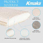 KMAKII Bamboo Kitchen Sponges,Dish Sponge,Super Absorbent Cleaning Sponges, Pack of 12