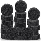 20 Pack Black Scrub Sponges Multi Functional Temperature Sensitive Non Scratch Dish Sponge for Washing Dishes Kitchen Bathroom