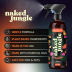 Naked Jungle Premium Plant-Based Glass Cleaner and Mirror Cleaner Spray for Streak-free Shine, Multi Purpose Car Window Cleaner, Eye Glasses Cleaner, Shower Glass Cleaner, 24 oz