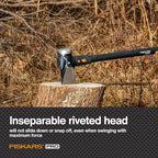 Fiskars Pro IsoCore Splitting Maul and Stainless Steel Axe, with Shock Reduction, 6 lb, 36 in