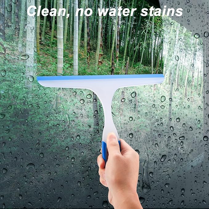 Shower Squeegee for Glass Doors, 3pcs Bathroom Squeegee for Shower Cleaner Squeegee, Window Cleaning Squeegee Glass Shower Door for Car Window Wiper Mirror Windshield