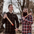 Adler Super Splitter - German Made, Wood & Rounds Splitting Axe with Hollow-Forge Design, 31.5" Hickory Handle with Anti-Slip Grip, 6.2 lb Head, Premium Leather Sheath