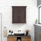 ChooChoo Bathroom Wall Cabinet, Over The Toilet Space Saver Storage Cabinet, Medicine Cabinet with 2 Door and Adjustable Shelves, Cupboard