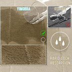 Yimobra Memory Foam Bath Mat, Super Soft Absorbent Bathroom Rug Non Slip 31.5x20 Inch, Quick Dry, Machine Washable Floor Carpet for Tub Shower, Home Decor Accessories, Pale Khaki