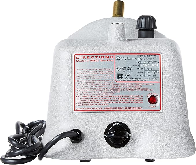 J-4000H Jiffy Hat Steamer, 120 Volt,Gray