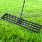Lawn Leveling Rake,45"x10" Heavy-Duty Steel Lawn Leveler with 84" Anti-Slip Handle, Yard Leveling Rake Perfect for Garden, Backyard, Golf Course, Farm & Landscaping