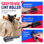 ChomChom Roller for Pet Hair - Reusable Lint Roller Pet Hair Removal Tool for Clothes, Couches, Cars and Travel - Cat Dog Hair Remover, Compact, No Sticky Refills Needed (Mini)