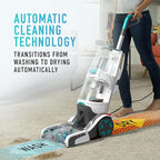 Hoover Smartwash Automatic Carpet Cleaner, FH52000G, Turquoise and Paws & Claws Solution Bundle, Deep Cleaning Shampoo with Pet Spot and Stain Remover pretreat Formula, AH30933, White, 128 Fl Oz