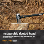 Fiskars 8 lb. Splitting Maul - 36" Shock-Absorbing, Comfort Grip Handle - Rust Resistant Forged Steel Blade - Wood Splitter Maul for Hardwood - Split Wood for Campfires - Bushcraft Gear