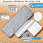 6pcs Mop Replacement Pads Compatible with Joymoop Mop, Universal 13"x4.9” Microfiber Mop Pads, Mop Head Replacement, Flat Mop Pads Washable Microfiber, Reusable Floor Mop Pads, Cleaning Tools