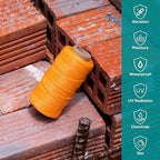 Orange Mason Line String – 393ft, 1.3mm Thick Twisted Polypropylene – Durable Construction Twine for Laying Bricks, Blocks, Fences in Gardening, DIY & Landscaping Projects
